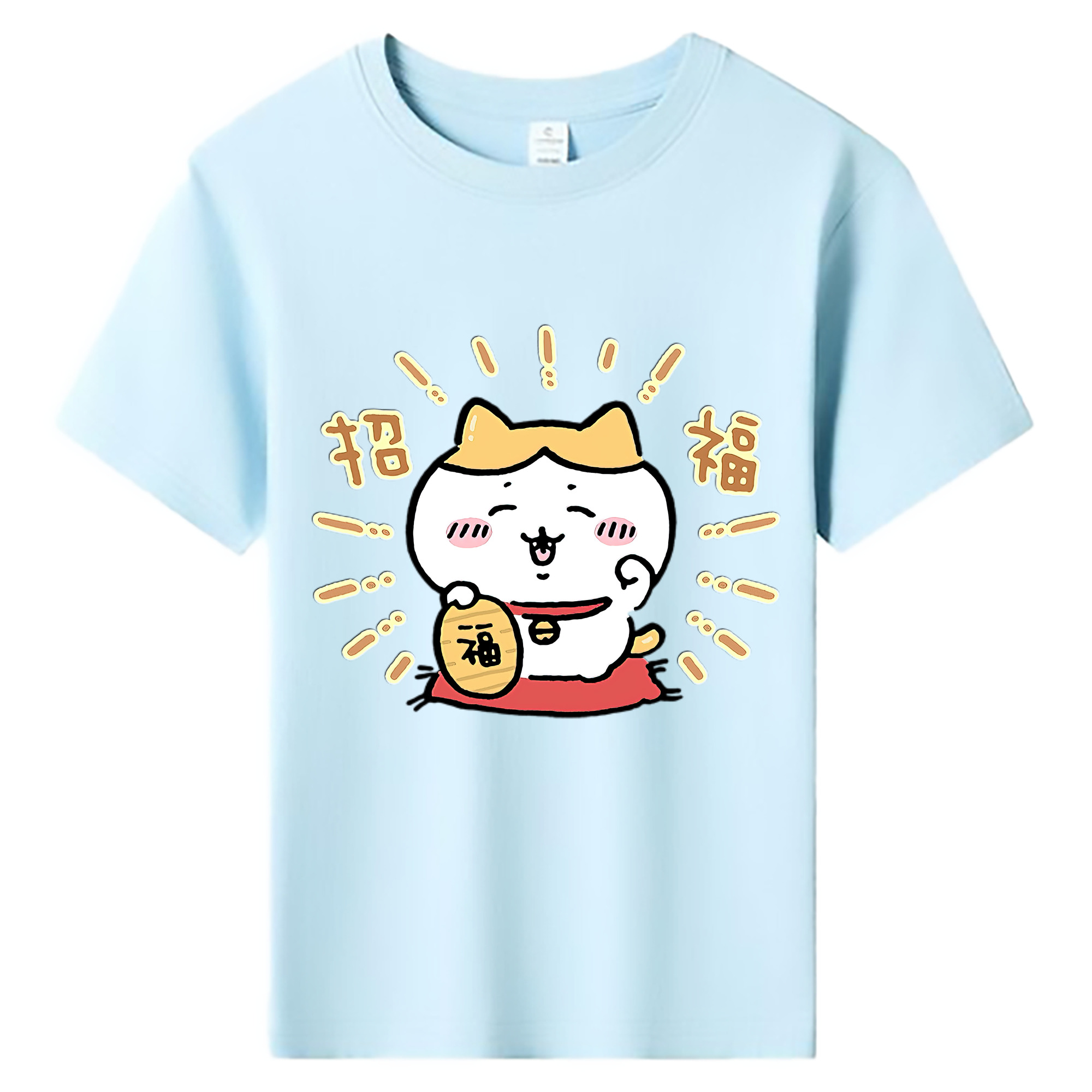 （画像用） ちいかわ ハチワレ Chii-kawa hachiware 綿100％キッズTシャツ（フロントプリント）